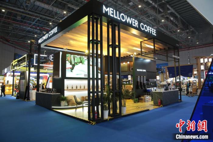 麦隆咖啡展台。受访人供图 麦隆咖啡展台。受访人供图
